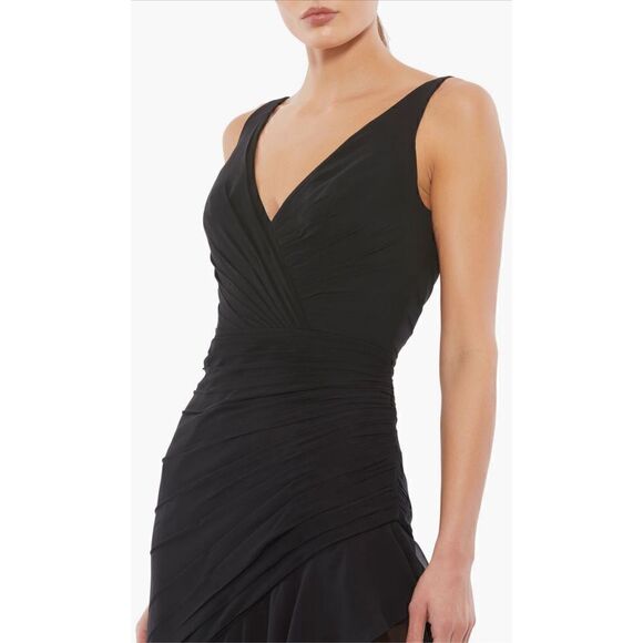 Mac Duggal Ruffle Asymmetric Sheath Dress NEW - Picture 3 of 11